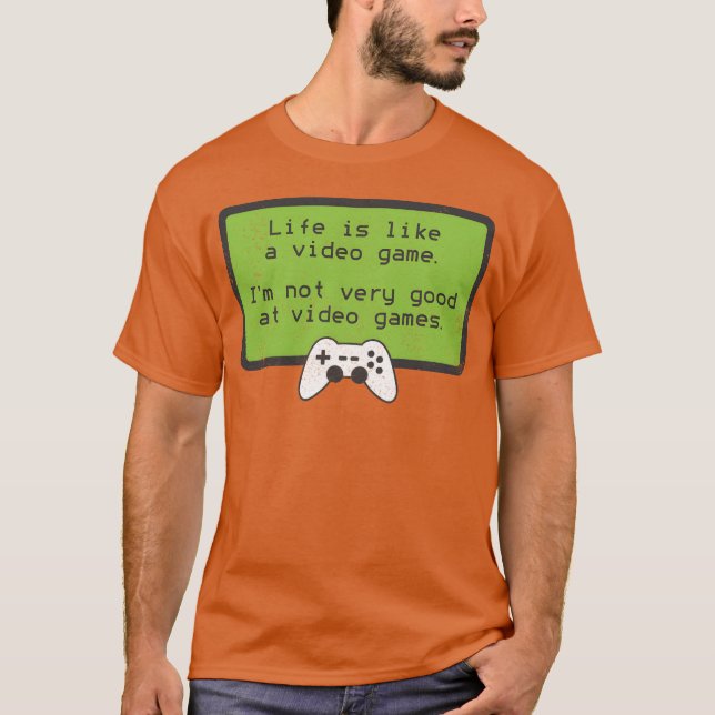 Camiseta Cita de humor en desuso de videojuegos divertida (Anverso)