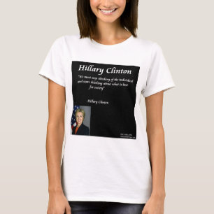 Camiseta Cita de "individuos" de Hillary Clinton