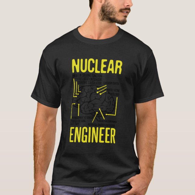 Camiseta Cita De Ingeniería Nuclear Para Radiación Nuclear (Anverso)