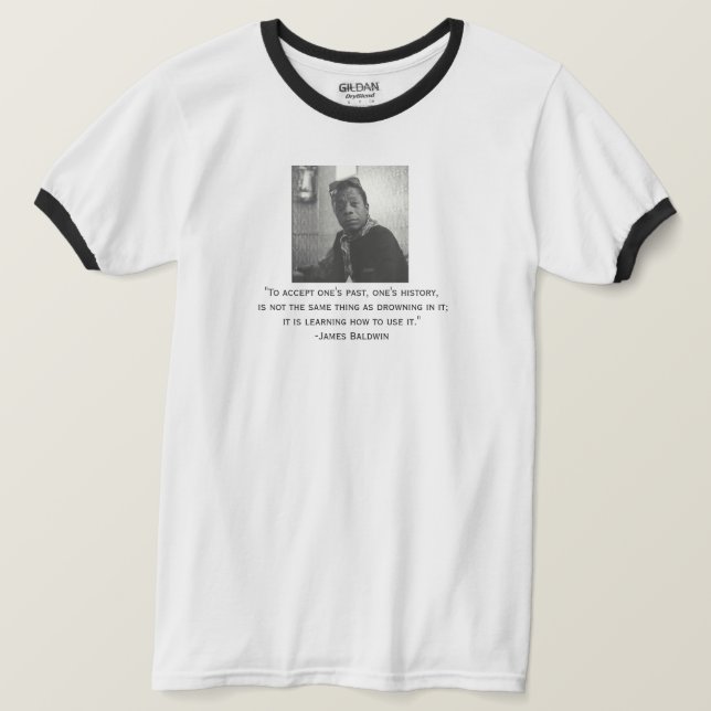 Camiseta Cita de James Baldwin (Anverso del diseño)