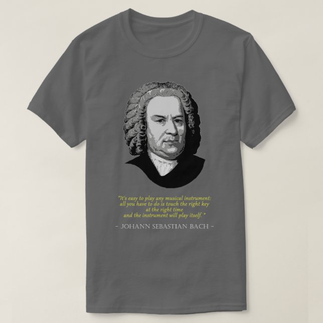 Camiseta Cita de Johann Sebastian Bach (Diseño del anverso)