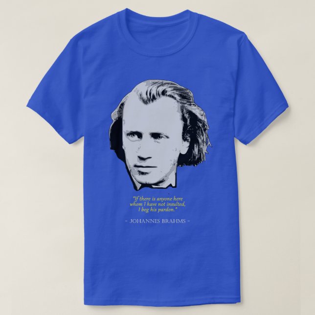Camiseta Cita de Johannes Brahms (Diseño del anverso)