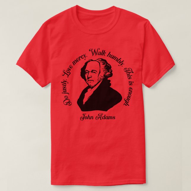 Camiseta Cita de John Adams (Diseño del anverso)