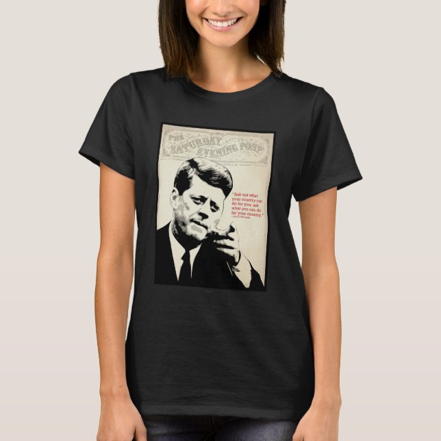 Camiseta Cita de John F. Kennedy (Anverso)