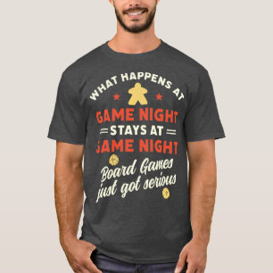 Camiseta Cita de juegos de mesa divertidos en la noche del