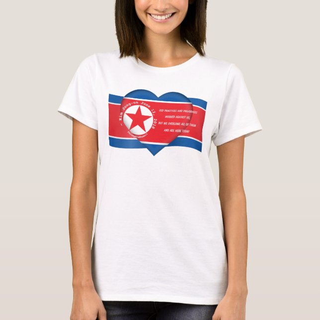 Camiseta Cita de Kim Jong un durante la cumbre con Trump el (Anverso)