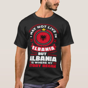 Camiseta Cita de la bandera albanesa de Albania