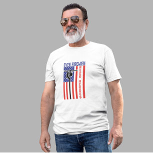 Camiseta Cita de la bandera estadounidense de Lineman Firem