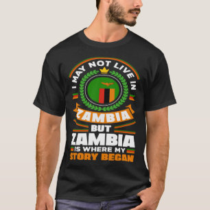 Camiseta Cita de la bandera zambiana de Zambia