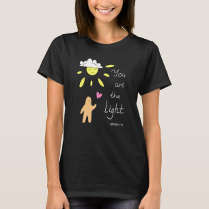 Camiseta Cita de la Biblia cristiana Mateo 514 Eres La Luz