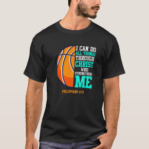 Camiseta Cita De La Biblia De Baloncesto Puedo Hacer Todas 