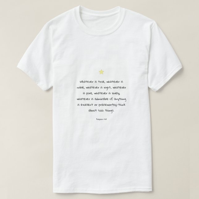 Camiseta Cita de la Biblia de la Escritura Motivacional ins (Diseño del anverso)