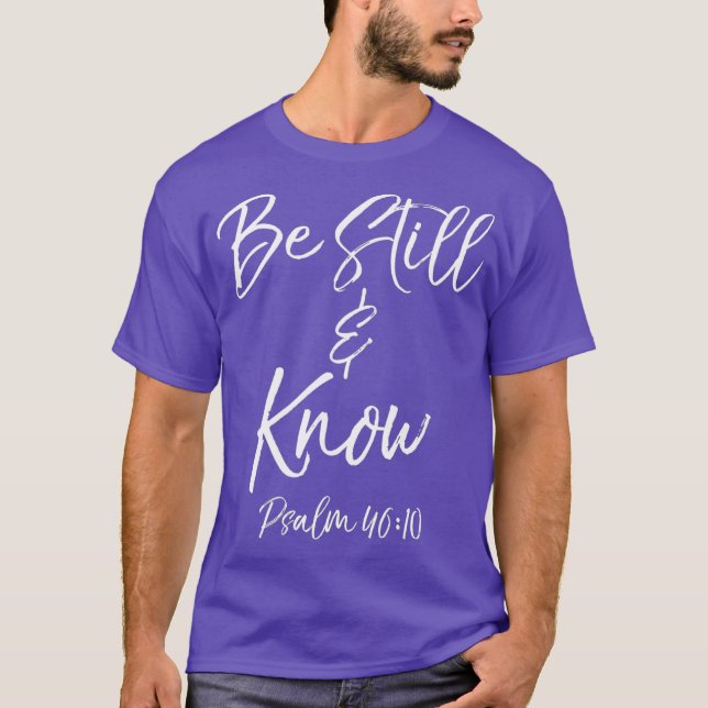 Camiseta Cita de la Biblia Verse Regalo Mujeres Salmo 4610  (Anverso)