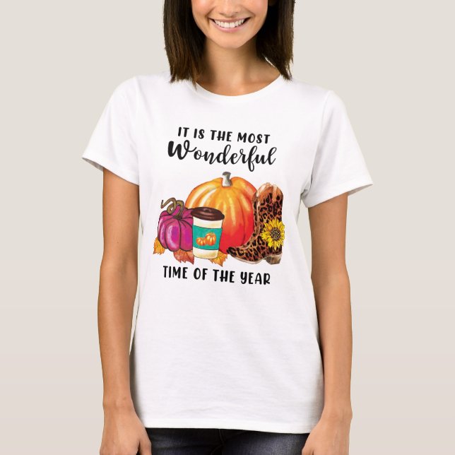 Camiseta Cita De La Calabaza Del Año Otoño (Anverso)