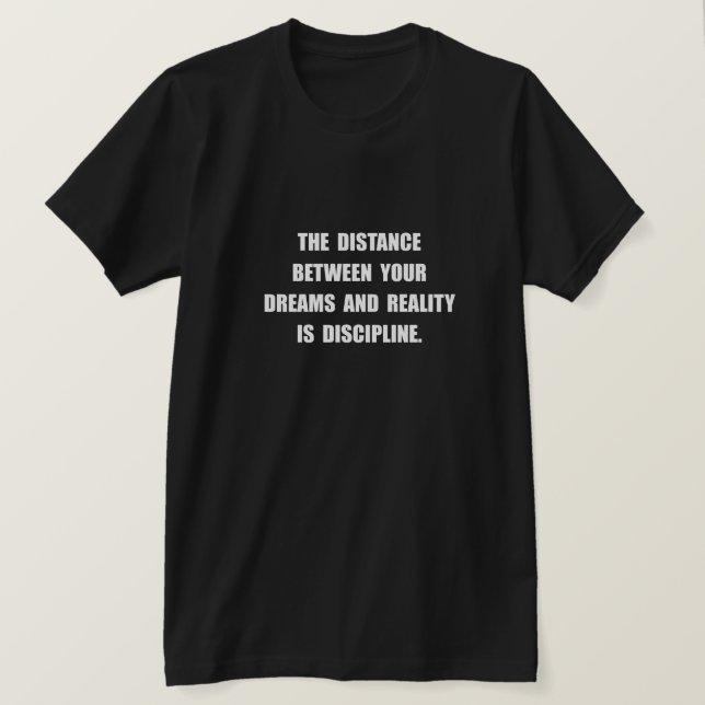 Camiseta Cita de la disciplina (Anverso del diseño)