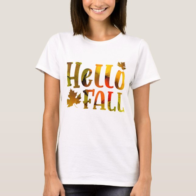 Camiseta Cita de la hoja de arce del otoño (Anverso)