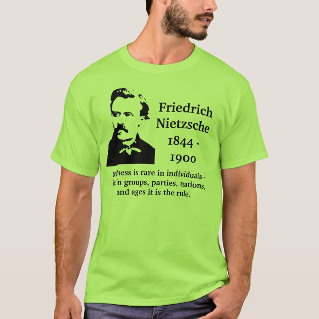 Camiseta Cita de la locura de Nietzsche (Anverso)