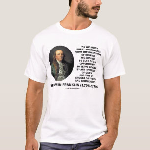 Camiseta Cita de la oportunidad de la invención de Benjami