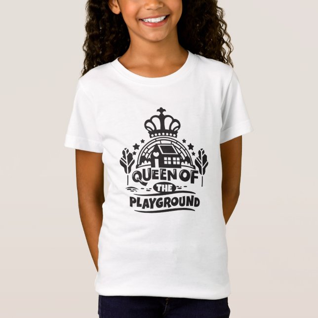 Camiseta Cita De La Reina De La Zona De Juegos Infantil (Anverso)