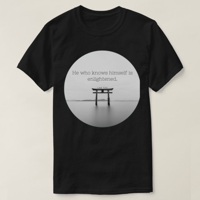 Camiseta cita de lao tzu zen (Diseño del anverso)