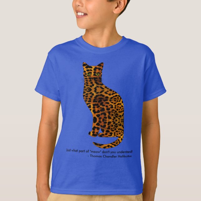 Camiseta Cita de leopardo de gatos - mau (Anverso)