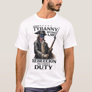 Camiseta Cita de Libertad Patriótica al Estilo Revolucionar