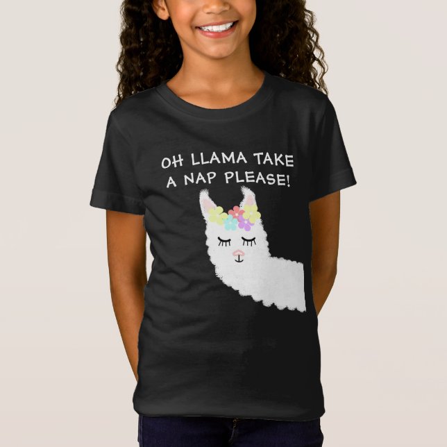 Camiseta Cita de Llama Girly (Anverso)