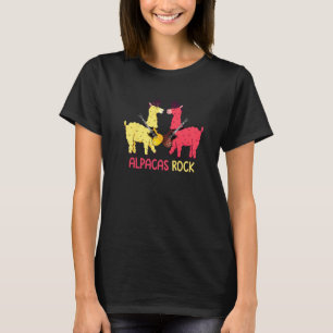 Camiseta Cita de los Guitres de Rock de Alpacas