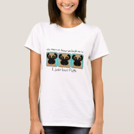 Camiseta Cita de Love Pugs y graciosos insectos mirando a s