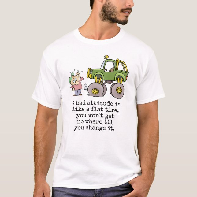 Camiseta Cita de mala actitud con Personalizado de neumátic (Anverso)