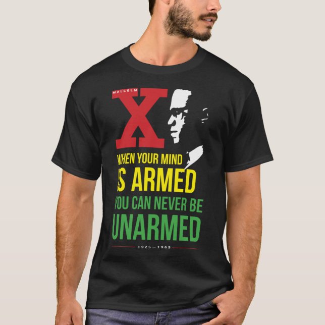 Camiseta Cita de Malcolm X Day (Anverso)