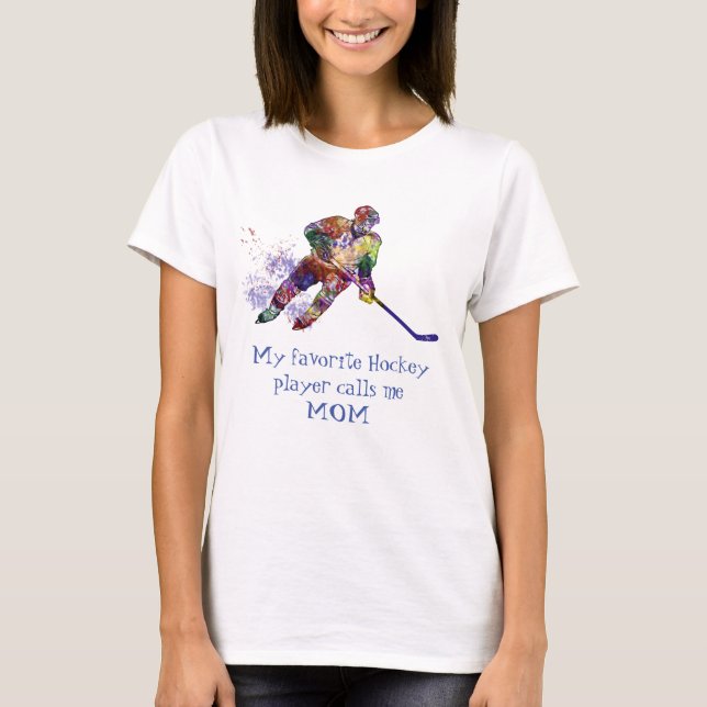 Camiseta Cita de mamá de hockey (Anverso)