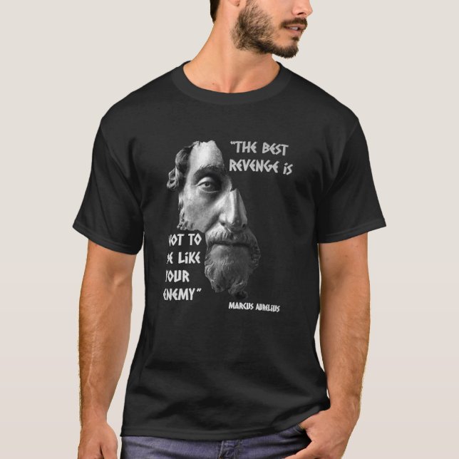 Camiseta Cita de Marcus Aurelius Enemy Stoic (Anverso)