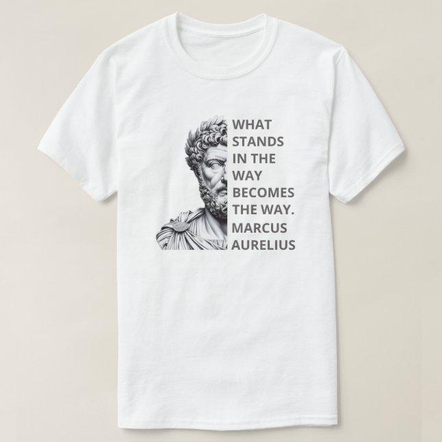Camiseta Cita de Marcus Aurelius Stoics (Diseño del anverso)