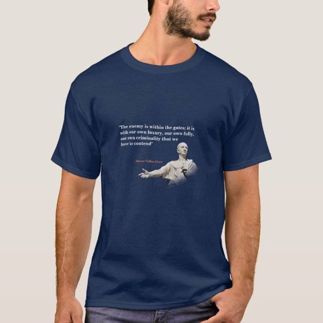 Camiseta Cita De Marcus Tullius Cicero Sobre El Enemigo (Anverso)