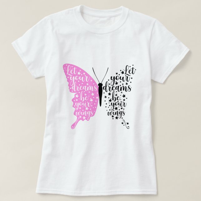 Camiseta Cita de mariposa (Diseño del anverso)