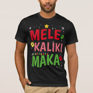 Camiseta Cita de Mele Kalikimaka Navidades hawaianos hawaia