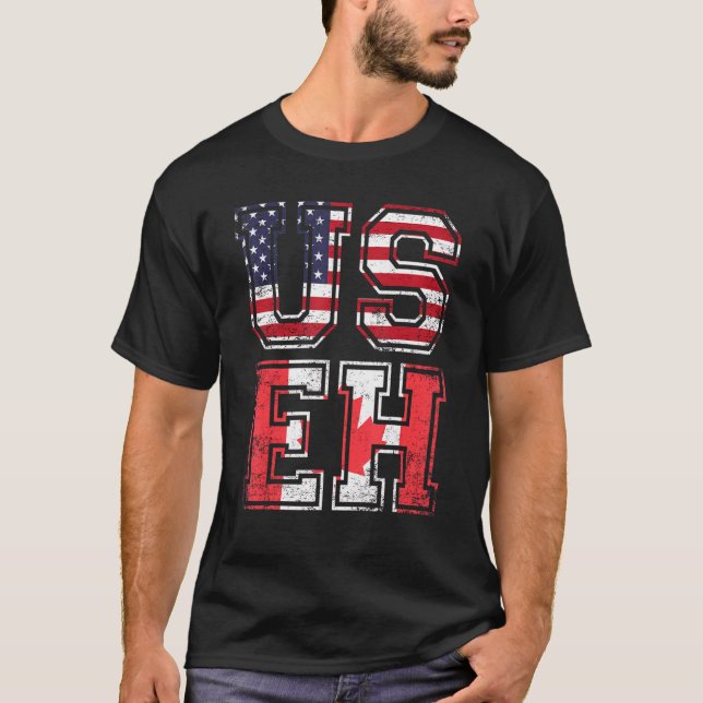 Camiseta Cita de meme canadiense estadounidense Eh 1 (Anverso)