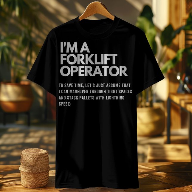 Camiseta cita de memes con certificación de forklift divert (Subido por el creador)