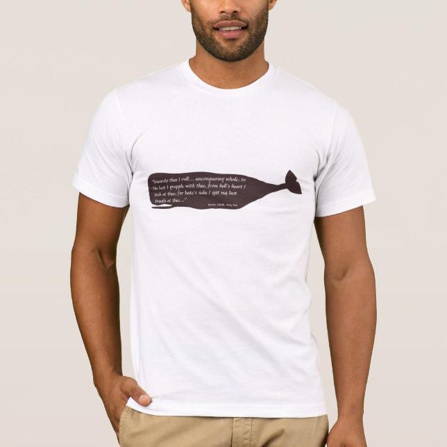 Camiseta Cita de Moby Dick de ballena negra (Anverso)