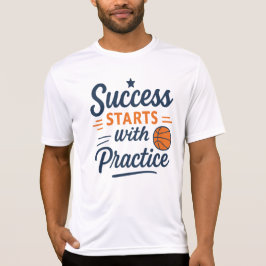 Camiseta Cita de Motivación de Baloncesto Práctica Éxito
