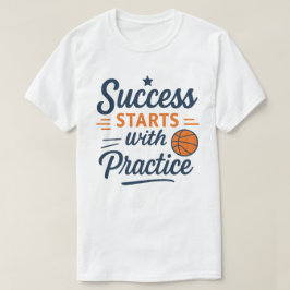 Camiseta Cita de motivación de baloncesto Práctica Éxito