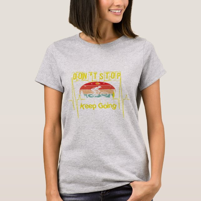 Camiseta Cita de motivación de ciclismo (Anverso)