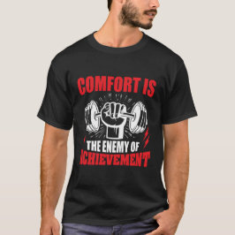 Camiseta Cita de motivación de fitness Mancuerna levantamie