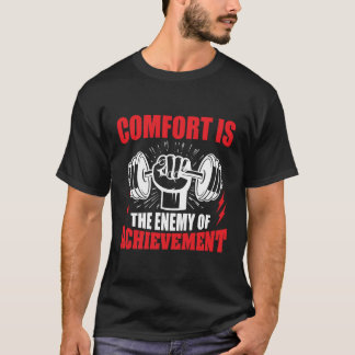 Camiseta Cita de motivación de fitness Mancuerna levantamie