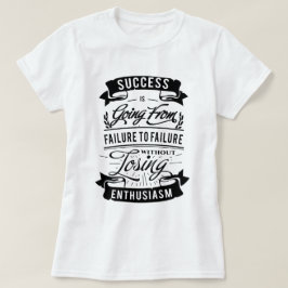 Camiseta Cita de motivación sobre la impresión del negro