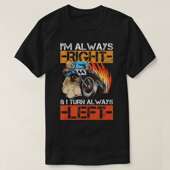 Camiseta Cita de motocicleta de vía plana de Carreras para  (Diseño del anverso)