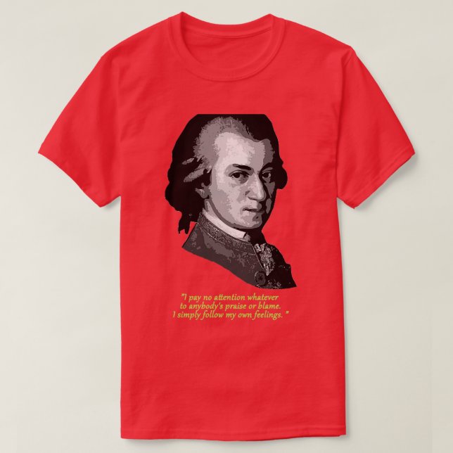 Camiseta Cita de Mozart (Diseño del anverso)