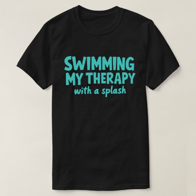 Camiseta Cita de natación divertida (Diseño del anverso)