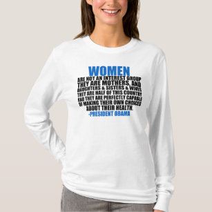 Camiseta Cita de Obama de las derechas de las mujeres